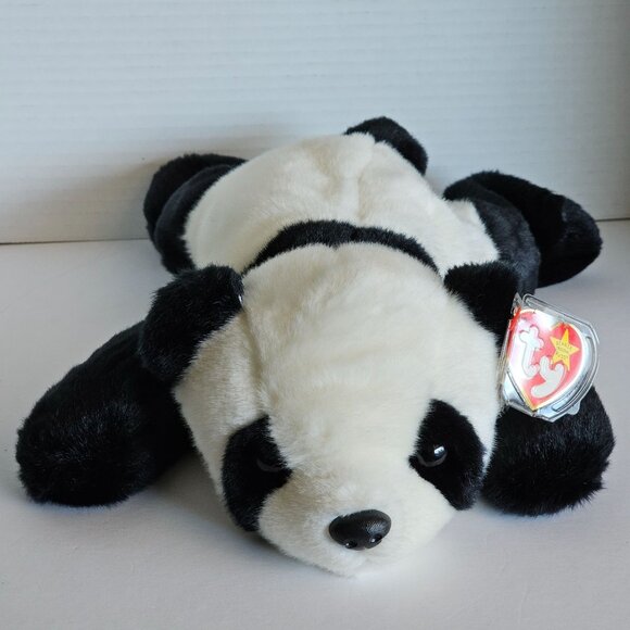Ty Beanie Buddies Peking Panda Plush Toy 1998 Retired Beanie Baby Tylon - Picture 9 of 11